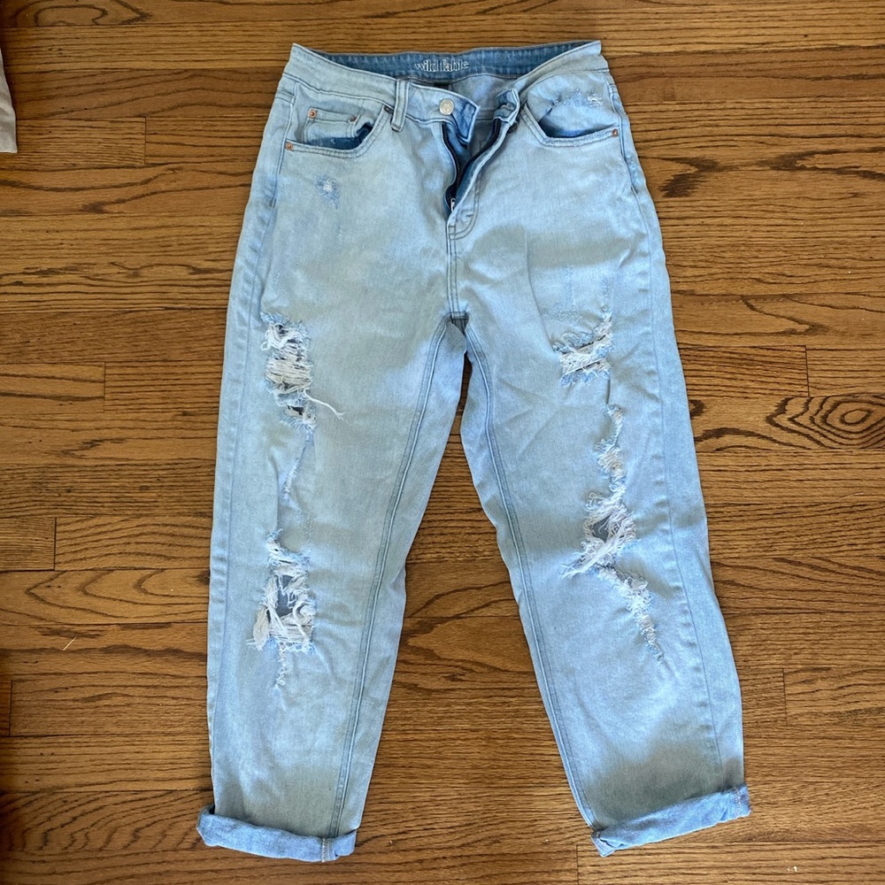 Boyfriend ripped jeans